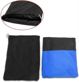 img 3 attached to 🛵 uxcell L 180T Rain Dust Protector Black Blue Scooter Motorcycle Cover - 86 Inches - Honda Compatible