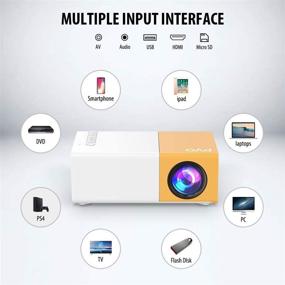 img 3 attached to PVO Portable Mini Projector: Perfect Kids Gift | Outdoor Movie Theater Experience | HDMI USB TV AV Interfaces and Remote Control Included