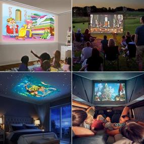 img 1 attached to PVO Portable Mini Projector: Perfect Kids Gift | Outdoor Movie Theater Experience | HDMI USB TV AV Interfaces and Remote Control Included