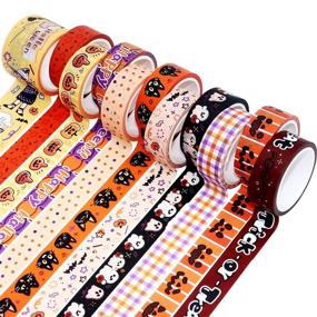 img 2 attached to 🎃 VEYLIN Halloween Washi Tape Set - 11 Rolls Skeleton Ghost Decorative Masking Tape for DIY Crafts - Enhanced SEO