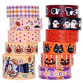 img 4 attached to 🎃 VEYLIN Halloween Washi Tape Set - 11 Rolls Skeleton Ghost Decorative Masking Tape for DIY Crafts - Enhanced SEO