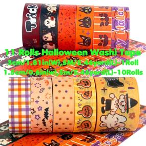 img 3 attached to 🎃 VEYLIN Halloween Washi Tape Set - 11 Rolls Skeleton Ghost Decorative Masking Tape for DIY Crafts - Enhanced SEO