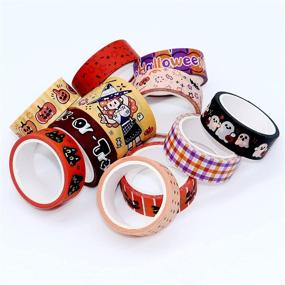 img 1 attached to 🎃 VEYLIN Halloween Washi Tape Set - 11 Rolls Skeleton Ghost Decorative Masking Tape for DIY Crafts - Enhanced SEO