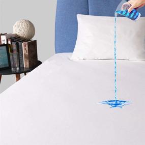 img 4 attached to Protect Your Twin Mattress with a 2-Pack Premium Waterproof Mattress Cover - Breathable, Soft & Deep Pocket Fit up to 21'' Bed - Vinyl Free