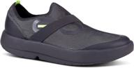 comfortable recovery shoes for men: oofos mens fibre slip-ons logo