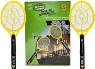 🦟 millennials outdoors: 2 pack bug zapper racket - powerful 4,000 volt, usb rechargeable, led light & large insects swatter (19 x 8 x 1.4 in) logo