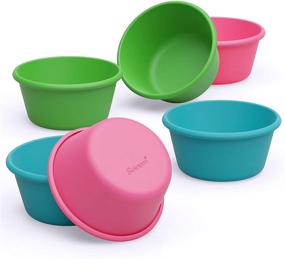 img 2 attached to 🧁 Bakerpan Silicone Mini Cake Pan: Set of 6 Large Muffin Cups, 3 1/2 Inch Baking Cups for Perfect Treats