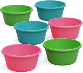 img 1 attached to 🧁 Bakerpan Silicone Mini Cake Pan: Set of 6 Large Muffin Cups, 3 1/2 Inch Baking Cups for Perfect Treats