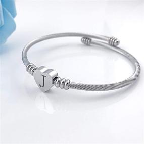 img 3 attached to MUERDOU Initial Bracelet: Elegantly Crafted Alphabet Bracelets for Stylish Girls' Jewelry Collection