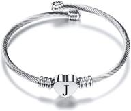 muerdou initial bracelet: elegantly crafted alphabet bracelets for stylish girls' jewelry collection logo