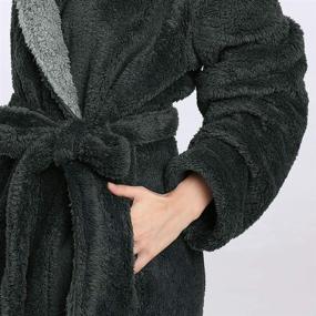 img 1 attached to ZAKASA Robes Fleece Female Bathrobe Women's Clothing