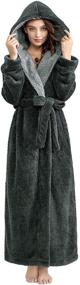 img 4 attached to ZAKASA Robes Fleece Female Bathrobe Women's Clothing