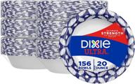 🍽️ dixie ultra 20 унций напечатанные одноразовые миски, 156 штук (6 упаковок по 26 мисок), размер на обед / ужин, различная упаковка и дизайн. логотип