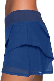 img 3 attached to 👗 Aleumdr Women's Layered Swimdress with Waistband Ruffle Swim Skirt - Enhancing Swimsuit Bottom