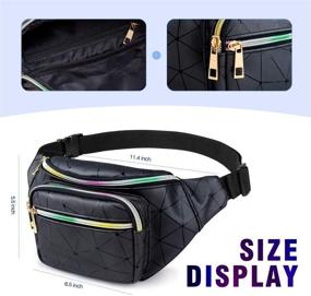 img 1 attached to 👝 JECIMER Fanny Packs for Women & Men: Fashionable and Practical Waist Bag with 5 Pouches