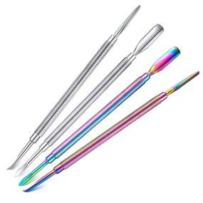 img 4 attached to Pieces Cuticle Pusher Stainless Rainbow