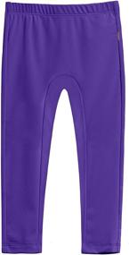 img 2 attached to 🏊 USA-Made Girls' Swimming Leggings with UPF50+ Rash Guard