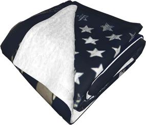 img 2 attached to Ultra-Soft Micro Fleece Blanket for Bed, Couch, Living Room - American Flag with Deer Throw Blanket