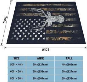 img 1 attached to Ultra-Soft Micro Fleece Blanket for Bed, Couch, Living Room - American Flag with Deer Throw Blanket