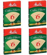 ☕ melitta fba usa inc 626412#6 natural brown cone coffee filters, 40-count (pack of 4) logo