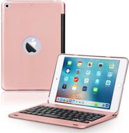 🌸 onhi wireless keyboard case for ipad mini 5/4 - rose gold, auto sleep/wake, silent typing logo