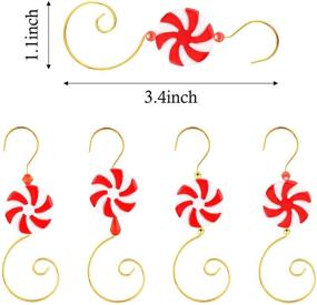 img 2 attached to 🎄 Enhance Your Holiday Decor with Ripeng Gold and Candy Beaded Christmas Ornament Hooks (50)