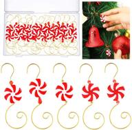 🎄 enhance your holiday decor with ripeng gold and candy beaded christmas ornament hooks (50) logo