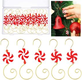 img 4 attached to 🎄 Enhance Your Holiday Decor with Ripeng Gold and Candy Beaded Christmas Ornament Hooks (50)