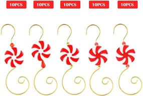 img 3 attached to 🎄 Enhance Your Holiday Decor with Ripeng Gold and Candy Beaded Christmas Ornament Hooks (50)