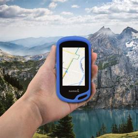 img 3 attached to 🔵 Protective Silicone Cover - Blue - Compatible with Garmin Oregon 700 / 750t / 600/650 - GPS Handset Navigation System - kwmobile Case