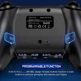 img 2 attached to 🎮 Nintendo Switch/Lite/OLED Wireless Controller with Mouse-Like Touch Back Buttons, Enhanced Switch Pro Controller with Wake-Up, Programmable Features, Turbo Function