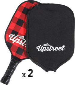 img 4 attached to Upstreet Plaid Graphite Pickleball Paddle with PP Honeycomb Composite Core and Neoprene Racket Cover