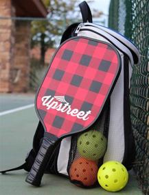 img 1 attached to Upstreet Plaid Graphite Pickleball Paddle with PP Honeycomb Composite Core and Neoprene Racket Cover