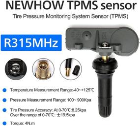 img 3 attached to 🔧 NEWHOW DE8T-1A180-AA 9L3Z-1A189-A 315MHz TPMS Sensor Set of 4 – Programmed Tire Pressure Monitoring Systems (TPMS) Replacement