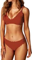 👙 classic scallop bathing swimsuits for women's clothing in swimsuits & cover ups - pieces logo