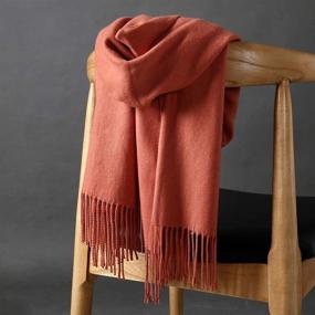 img 2 attached to 🧣 Scarves & Wraps: Women's Extra Large Thick Cashmere Shawl - Must-Have Accessory