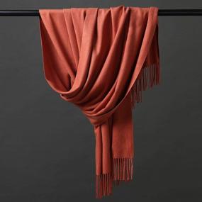 img 3 attached to 🧣 Scarves & Wraps: Women's Extra Large Thick Cashmere Shawl - Must-Have Accessory