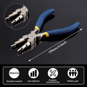 img 1 attached to 🔧 Efficient Jewelry Making: BENECREAT 6 in 1 Bail Making Pliers for 3mm to 9.5mm Loops and Jump Rings with Non-Slip Handle