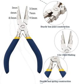 img 3 attached to 🔧 Efficient Jewelry Making: BENECREAT 6 in 1 Bail Making Pliers for 3mm to 9.5mm Loops and Jump Rings with Non-Slip Handle