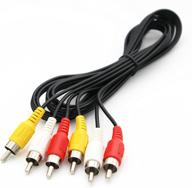 🔌 6 ft rca to rca audio video cable - ideal for tv, dvd, vcd, and more! logo