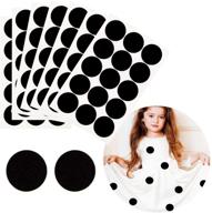 iceyyyy 100+ pieces black adhesive felt circles, premium self-adhesive felt stickers (1.5 inch) for halloween diy projects and craft finishing logo