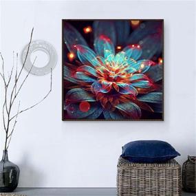 img 2 attached to 🌸 EOBROMD Shiny Flower 5D Diamond Painting Kit: Full Drill DIY Art Craft for Adults - Home Wall Decor