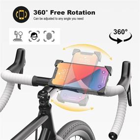 img 1 attached to 🚲 Visnfa Bike Phone Mount - Anti-Shake & Stable Cradle Clamp | 360° Rotation Bike Phone Holder for iPhone, Android, GPS & More | Fits Devices from 3.5 to 6.5 inches | Essential Bike Accessories