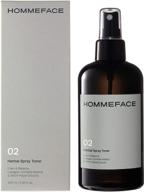 💦 hommeface men’s herbal spray face toner: alcohol-free, hydrating and balancing facial mist with witch hazel, cica extract - 8.45 fl. oz. for all skin types logo