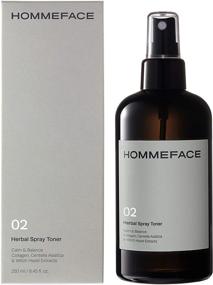 img 4 attached to 💦 HOMMEFACE Men’s Herbal Spray Face Toner: Alcohol-Free, Hydrating and Balancing Facial Mist with Witch Hazel, CICA Extract - 8.45 fl. oz. for All Skin Types