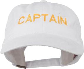 img 4 attached to E4Hats Com Captain Embroidered Profile Washed