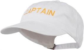 img 3 attached to E4Hats Com Captain Embroidered Profile Washed