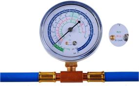 img 3 attached to 🔄 R134a Refrigerant Charging Hose with Piercing Valve and Pressure Gauge, Universal Can Tap for R134a to R-12/R-22 Transition