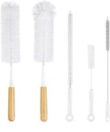 jekayla bottle brush cleaner set - complete cleaning kit for narrow neck bottles, hydro flask, thermos, s’well, pipes, contigo, straws baby bottles, kettle spout brushes, 5 pack logo