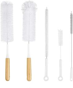 img 4 attached to Jekayla Bottle Brush Cleaner Set - Complete Cleaning Kit for Narrow Neck Bottles, Hydro Flask, Thermos, S’Well, Pipes, Contigo, Straws Baby Bottles, Kettle Spout Brushes, 5 Pack